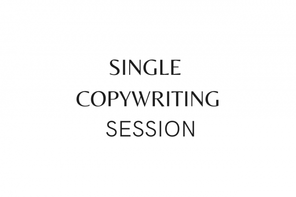 A white background with the words Single Copywriting Session in black text